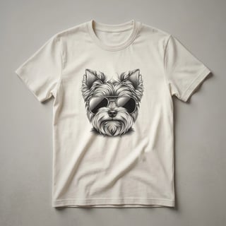 Yorkshire Terrier Dad Dog with Sunglasses Graphic T-Shirt
