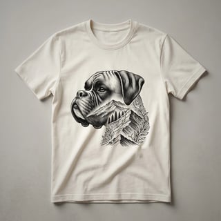 Boxer Dog Mountain Sunset Graphic T-Shirt for Runners and Dog Lovers