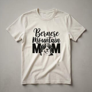 Bernese Mountain Dog Mom Floral Graphic T-Shirt for Women