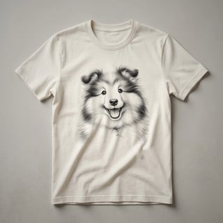 Cute Shetland Sheepdog Puppy Peeking Graphic T-Shirt for Dog Lovers