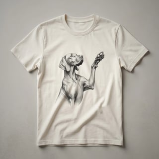 Vizsla Raising Paw Line Art Graphic T-Shirt for Dog Lovers