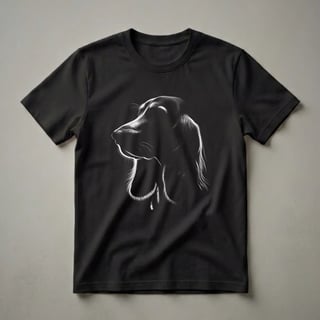 Basset Hound Profile Line Art Graphic T-Shirt for Dog Lovers