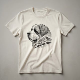St. Bernard Floral Memorial T-Shirt for Dog Lovers