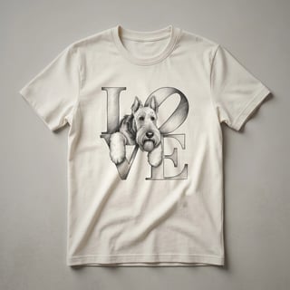 Airedale Terrier Floral Graphic T-Shirt for Dog Lovers