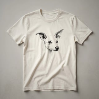Whippet Floral Face Graphic T-Shirt for Dog Owners