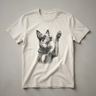 Australian Cattle Dog Blue Heeler Raising Paw Graphic Tee for Dog