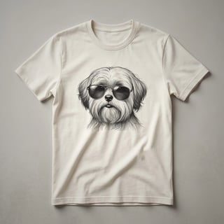 Lhasa Apso Dad Dog Sunglasses Graphic T-Shirt for Men