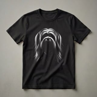 Lhasa Apso Dog Face Art Graphic T-Shirt for Dog Lovers