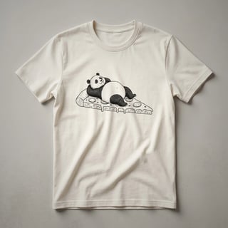 Funny Panda Eating Pizza Graphic T-Shirt for Food Lovers