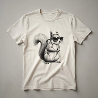 Squirrel Wearing Sunglasses Graphic T-Shirt for Wildlife Lovers