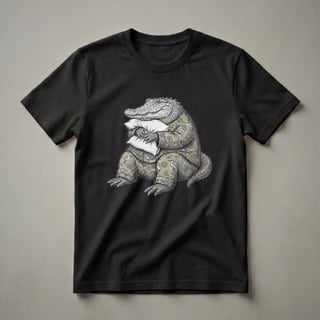 Funny Sleepy Alligator Pajama Graphic T-Shirt for Men and Women