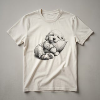 Cute Sleeping Cockapoo Dog Pajama T-Shirt for Kids