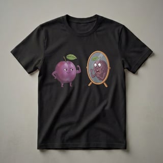 Funny Plum Prune Humor Graphic T-Shirt for Fruit Lovers