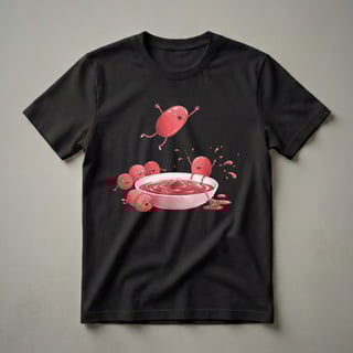 Funny Cranberry Jam Fruit Art Graphic T-Shirt for Foodies