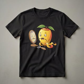 Funny Mango Peeling Itself Graphic T-Shirt for Fruit Lovers