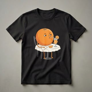 Funny Orange Juice Character Graphic T-Shirt for Foodies
