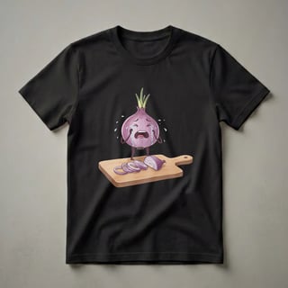 Crying Onion Graphic T-Shirt for Vegans and Chefs