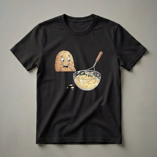 Funny Potato Mashing Graphic T-Shirt for Foodies