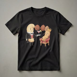 Funny Cashew And Peanut King Watercolor Graphic T-Shirt