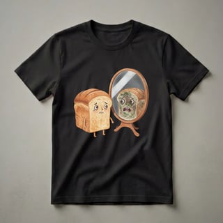 Funny Moldy Bread Reflection Graphic T-Shirt for Bakers