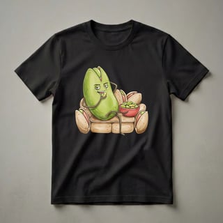 Funny Relaxed Pistachio Character Graphic T-Shirt for Nut Lovers
