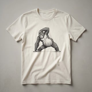 Funny Gorilla Doing Yoga Pose Graphic T-Shirt for Fitness Enthusiasts