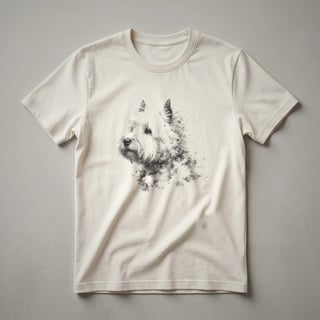 Abstract West Highland Terrier Portrait Graphic T-Shirt for Westie