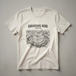 Horseshoe Bend Arizona Line Art Graphic T-Shirt for Southwest