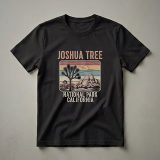 Retro Joshua Tree National Park California Sunset Graphic T-Shirt