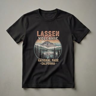 Lassen Volcanic National Park Vintage Sunset Graphic T-Shirt