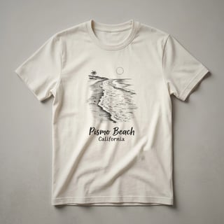 Pismo Beach California Sketch Coastal Landscape T-Shirt