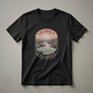 Retro La Jolla California Sunset Waves Graphic T-Shirt
