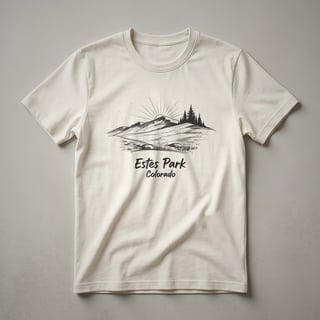 Estes Park Colorado Mountain Sketch Graphic T-Shirt for Travelers