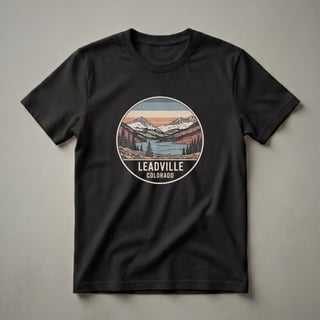 Retro Leadville Colorado Mountain Lake Graphic T-Shirt