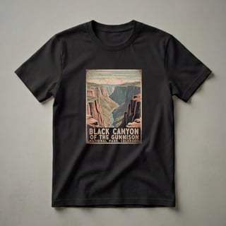 Black Canyon of the Gunnison National Park Retro Graphic T-Shirt