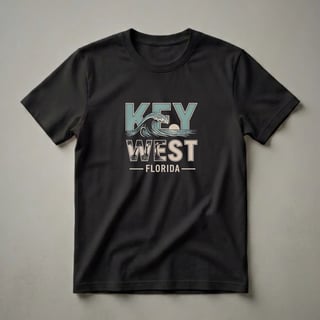 Retro Key West Florida Wave and Mangrove Graphic T-Shirt