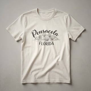 Pensacola Florida Seashell Beach Graphic T-Shirt for Travelers