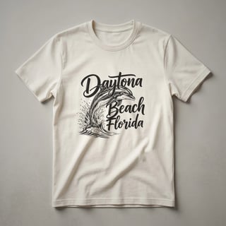 Daytona Beach Florida Dolphin Wave Graphic T-Shirt