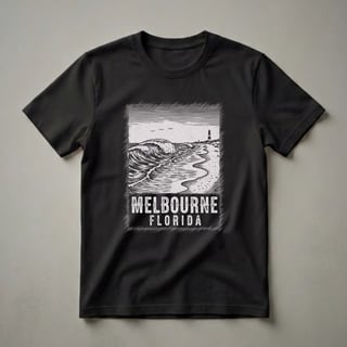 Vintage Melbourne Florida Beach Lighthouse Graphic T-Shirt