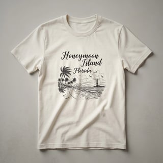 Honeymoon Island Florida Beach Scene Graphic T-Shirt for Travelers