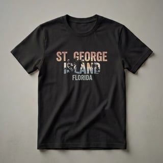 Retro St. George Island Florida Palm Tree Beach Graphic T-Shirt