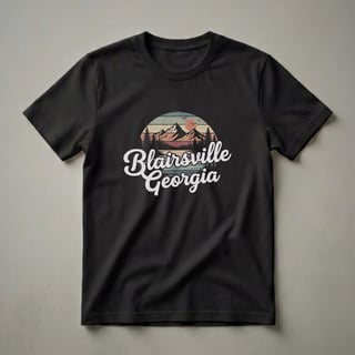 Retro Blairsville Georgia Mountain Sunset Graphic T-Shirt