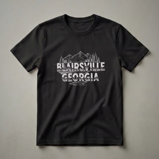 Vintage Blairsville Georgia Mountain Landscape Graphic T-Shirt