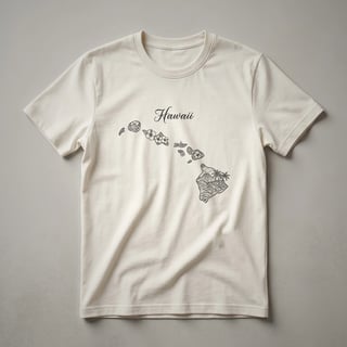 Hawaii Map Nature Outline Graphic T-Shirt for Island Lovers