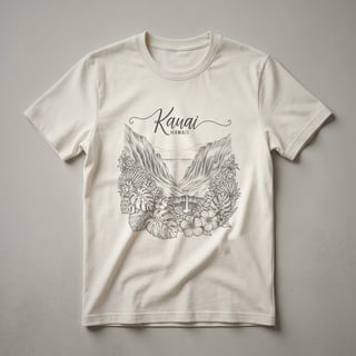 Kauai Hawaii Sketch Landscape Graphic T-Shirt for Island Lovers