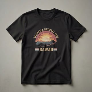 Haleakala National Park Retro Sunset Graphic T-Shirt for Hawaii