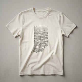 Indiana Sketch Landscape Graphic T-Shirt for Midwest Lovers