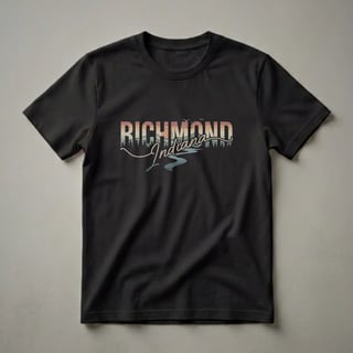 Retro Richmond Indiana Landscape Graphic T-Shirt for Hoosiers