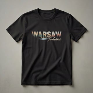 Retro Warsaw Indiana Landscape Graphic T-Shirt