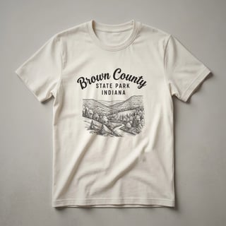 Brown County State Park Indiana Sketch Landscape Graphic T-Shirt